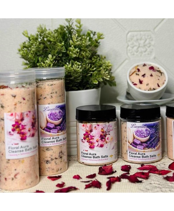 Aura Cleansing Floral Bath Salts - Rose